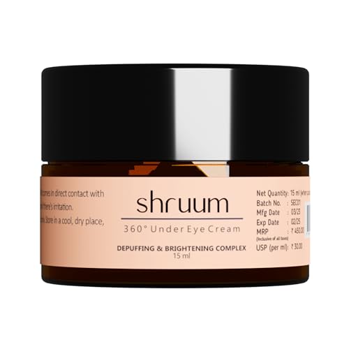 Shruum 360 Under Eye Cream, Reduces Dark circles, Fine Lines & Puffiness