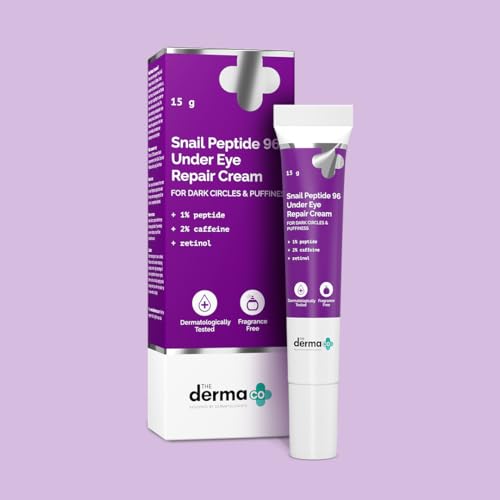 The Derma Co. Snail Peptide 96 Under Eye Repair Cream with Snail Mucin & Peptide Complex For Dark Circles & Puffiness