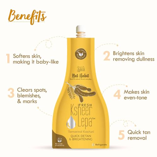 Nat Habit Fresh Tamarind Kasturi Ksheer Lepa Face Mask | Ayurvedic De Tan and Brightening Mask