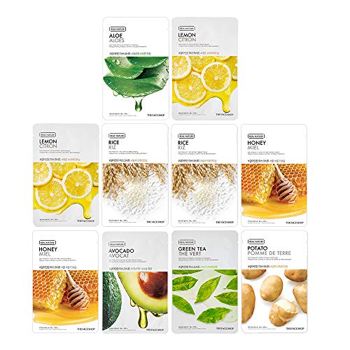 The Face Shop Real Nature Glowing Bride Masksheet Combo, Pack of 10