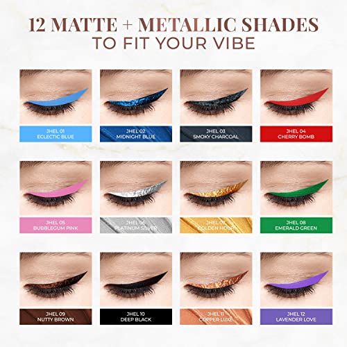 Just Herbs Eyeliner Waterproof And Smudge Proof | Long Lasting Matte Eyeliners | Deep Black