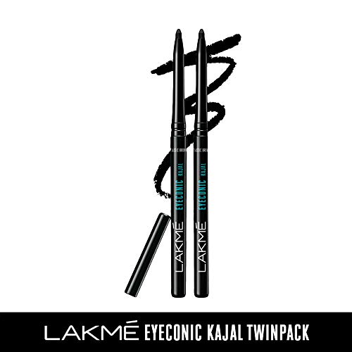 Lakme Eyeconic Kajal Twin Pack | Black Matte Finish
