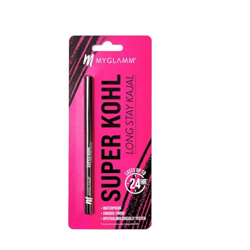 MyGlamm Super Kohl Long Stay Kajal Matte Finish | Black