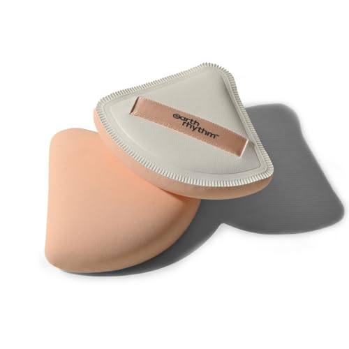 Earth Rhythm Beauty Makeup Powder Puff, Foundation Puff, Sponge for Smooth Coverage Ultra Soft Triangle