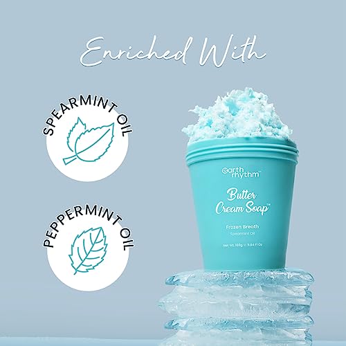 Earth Rhythm Frozen Breath Butter Cream Soap, Moisturizes Skin, Make Skin Soft & Supple