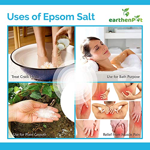 EarthenPot Epsom Bath Salt granule for Foot, Body Relax, Muscle, Relieves Aches & Pain
