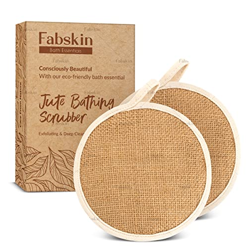 Fabskin Loofah Jute Body Scrubber For Bathing | Bath Scrub | Pack of 2