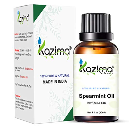 Kazima Spearmint Essential Oil 100% Pure | Natural & Undiluted Oil for Skin Care & Hair Care
