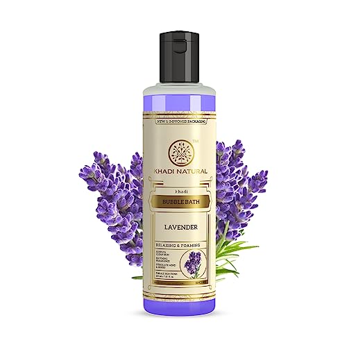 Khadi Natural Ayurvedic Lavendar Bubble Bath | Revitalize mind and body | Makes skin soft and supple