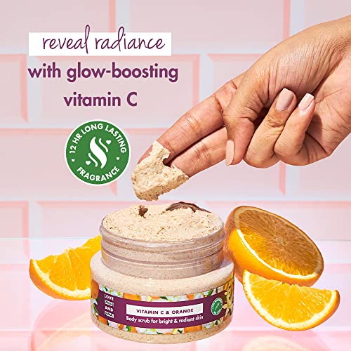 Love Beauty & Planet Vitamin C & Orange Brightening Body Scrub | Gentle Exfoliation for Soft | Smooth Skin
