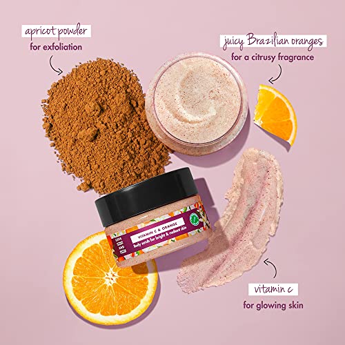 Love Beauty & Planet Vitamin C & Orange Brightening Body Scrub | Gentle Exfoliation for Soft | Smooth Skin