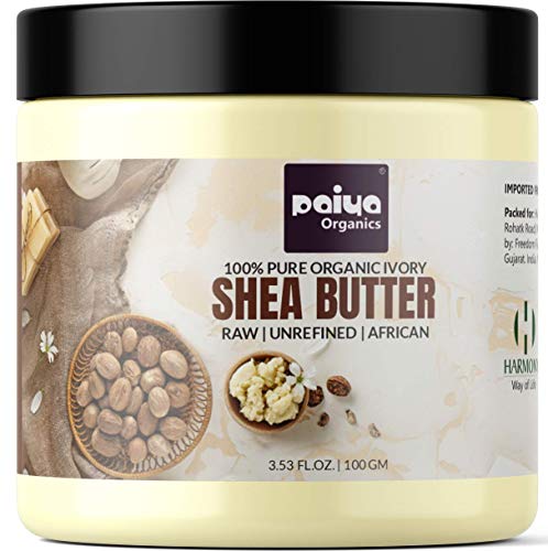 Paiya Organics Raw Unrefined Organic Ivory Shea Butter For Skin Face Hair Stretch Marks | Make Whipped Body Butter