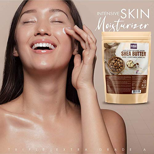 Paiya Organics Raw Unrefined Organic Ivory Shea Butter For Skin Face Hair, Make Whipped Body Butter