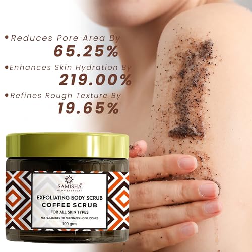 Samisha EXFOLIATING Body Scrub With Coffee | Honey & Oatmeal | Removes Dead Skin For Soft | Smooth & Glowing