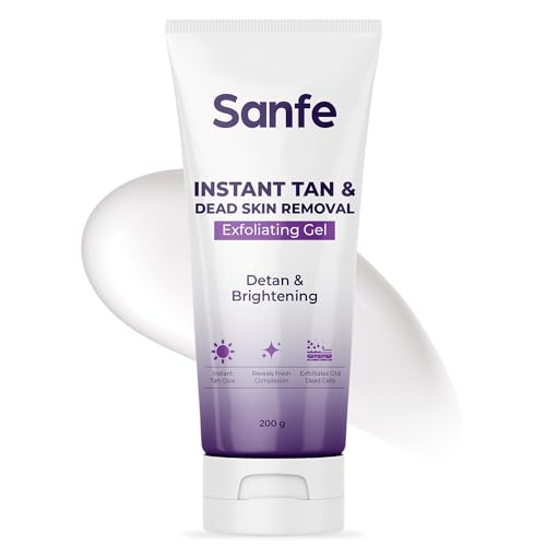 Sanfe Instant Tan & Dead Skin Removal Exfoliating Gel | Visibly Removes Tan | For All Skin Types