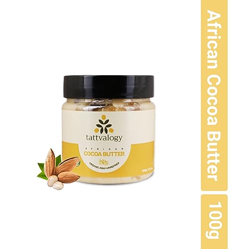 Tattvalogy African Cocoa Butter, Organic, Raw & Unrefined, Moisturizer For Body Lotion, Stretch Marks