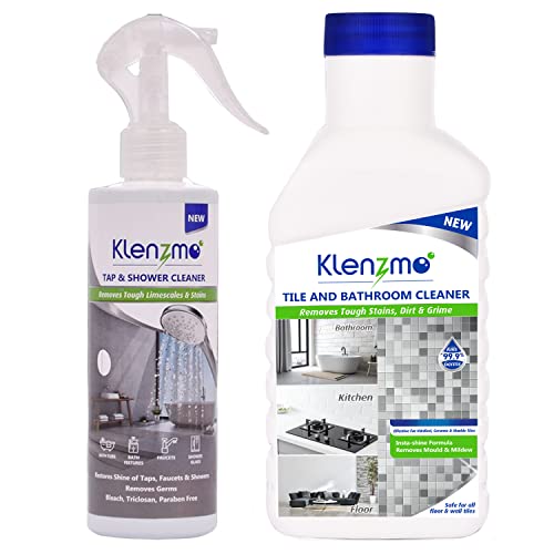 Klenzmo Bathroom Cleaner Kit with Tile and Bathroom Cleaner & Tap & Shower cleaner