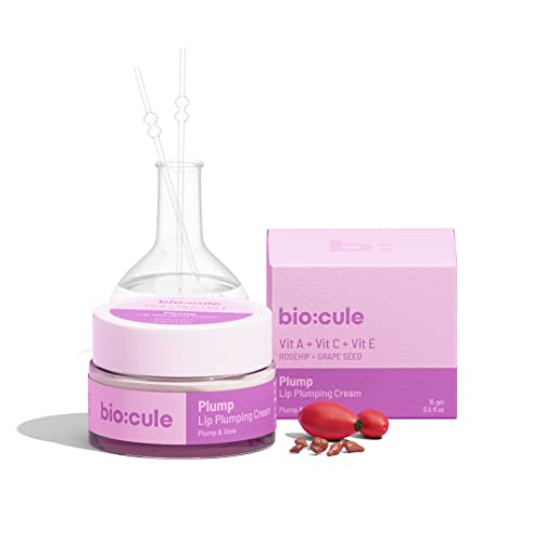 Biocule Plump Lip Plumping Cream for Soft | Plump & Glowing Lips with Vitamin A | Vitamin C & Vitamin E from Rosehip & Grapeseed