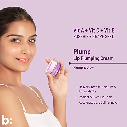 Biocule Plump Lip Plumping Cream for Soft | Plump & Glowing Lips with Vitamin A | Vitamin C & Vitamin E from Rosehip & Grapeseed