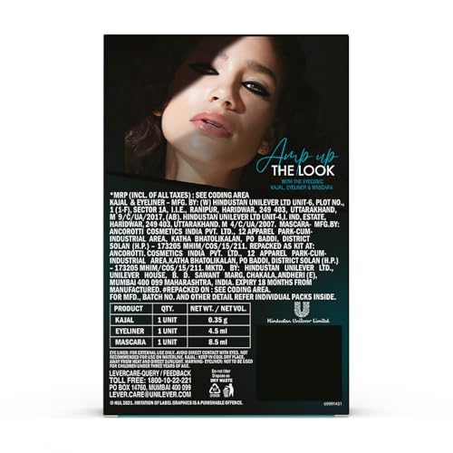 Lakme Eyeconic Collection Eye Regime Kit (Kajal Pencil, Mascara & Eye Liner), Black,