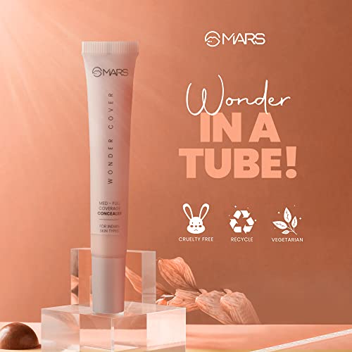 MARS Wonder Cover Liquid Concealer | Creaseproof & Easy to Blend Concealer for Face Makeup | SHADE-01