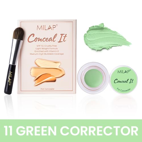 Milap Conceal It Pot Concealer | Enriched With Vitamin E & SPF 15 | Shade-Green Corrector
