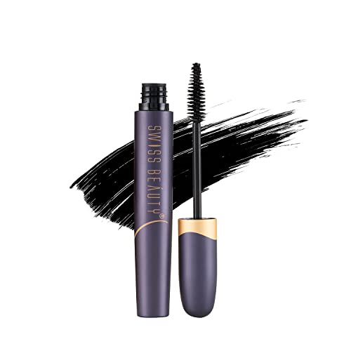 Swiss Beauty Bold Eye Super Lash Waterproof Mascara For Thicker Lashes, Black