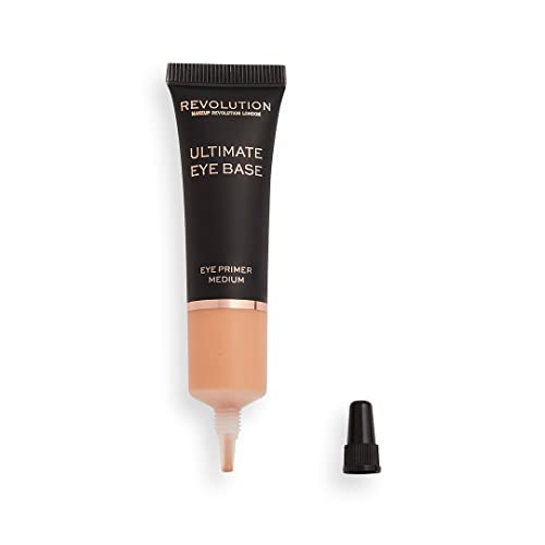Makeup Revolution Ultimate Base Eye Primer For Oily Lids Waterproof For Long-Lasting Eye Makeup Primer, Medium Brown