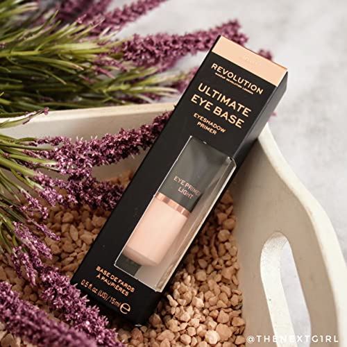 Revolution Beauty London Makeup Revolution Ultimate Base Eye Primer Light Eyeshadow Base to Prevent Oily Lids and Creasing