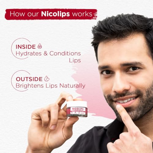 Bella Vita Organic NicoLips Lip Scrub & NicoBalm Lip Balm Combo For Dry, Chapped & Dark Lips Remover