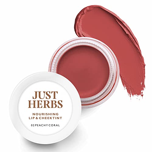 Just Herbs Lip and Cheek Tint | Peachy coral | Lip & Cheek Tint | For Women | For All Skin Types
