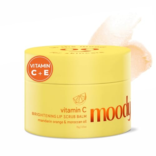 Moody Vitamin C Lip Scrub Balm 85% Reduction in Dark Lips & Pigmentation 100% Vegan for Women & Men | For All