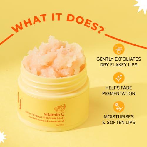 Moody Vitamin C Lip Scrub Balm 85% Reduction in Dark Lips & Pigmentation 100% Vegan for Women & Men | For All