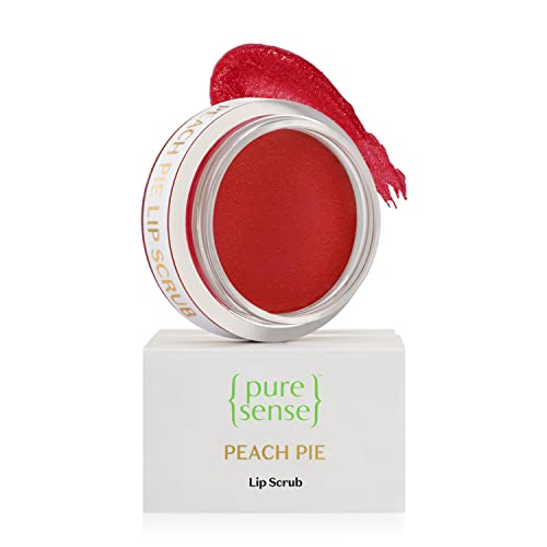 PureSense Peach Pie Lip Plumping Mask for Sensitive, Dry, Chapped & Pigmented Lips with Coffee Oil