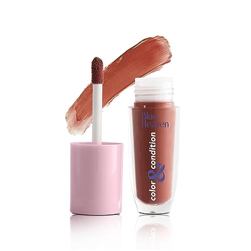 Blue Heaven Color & Condition tinted lip oil for women | Glazed Brown