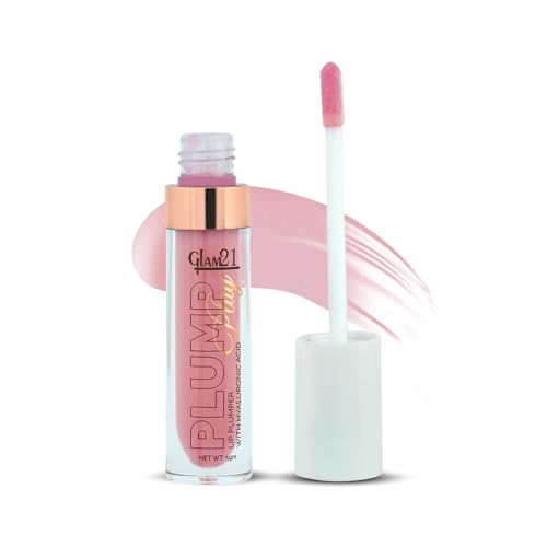 Glam21 Lip Plumper With Hyaluronic Acid | Lightweight Lip Gloss With High Shine Glossy Finish | 02 Pink Struck