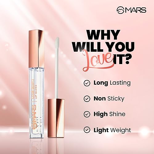 MARS Clear Quartz Lip Gloss for Women | Hydrating & High Shine