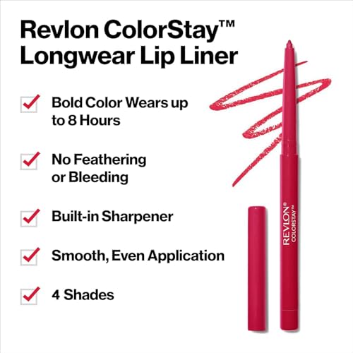 Revlon Lip Liner | Colorstay Face Makeup with Built in Sharpener | 670 Wine