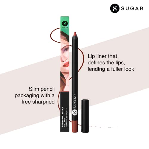 SUGAR Cosmetics Lipping On The Edge Matte Lip Liner | 01 Taffeta Terracotta