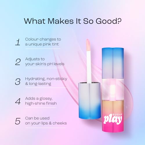 SUGAR Cosmetics Sugar Play Mega Hype Colour Changing Liquid Lip Oil | Pink