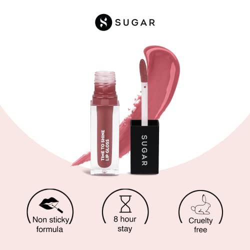 SUGAR Cosmetics | Time To Shine | Lip Gloss | 02 Velma Pinkley | Pink Nude