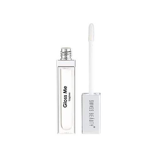 Swiss Beauty Gloss Me Lip Gloss, Lightweight Glossy Finish with Jojoba Oil & Glycerine, White