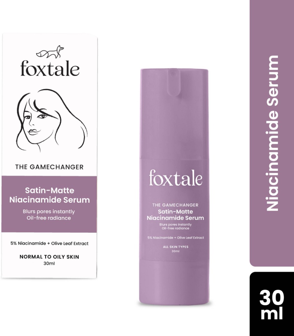Foxtale 5% Niacinamide Brightening Serum Fades blemishes and brightens skin