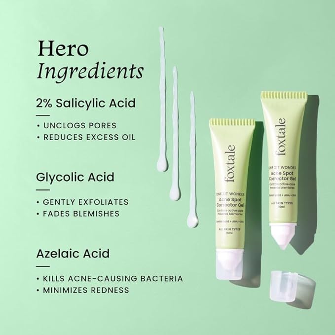 Foxtale Acne Spot Corrector with Salicylic Acid Shrinks and treats active acne in 12 hours | For All Skin
