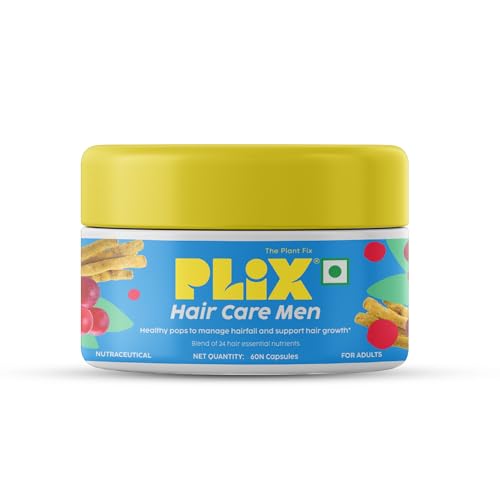 Plix Men’s Daily Hair Care Supplement with Ashwagandha For Hair Fall