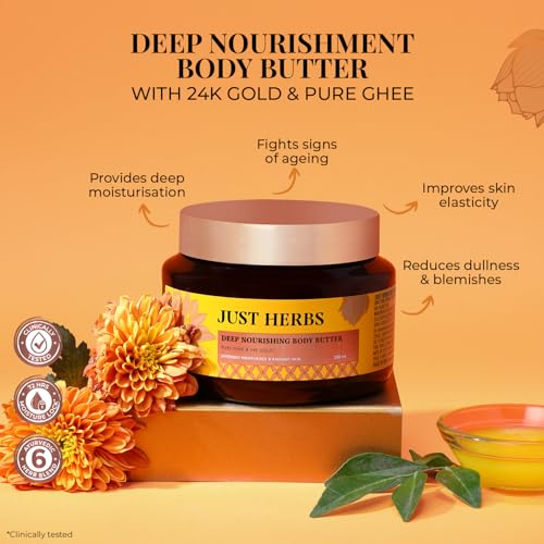 Just Herbs Pure Ghee & 24K Gold Deep Nourishing Body Butter