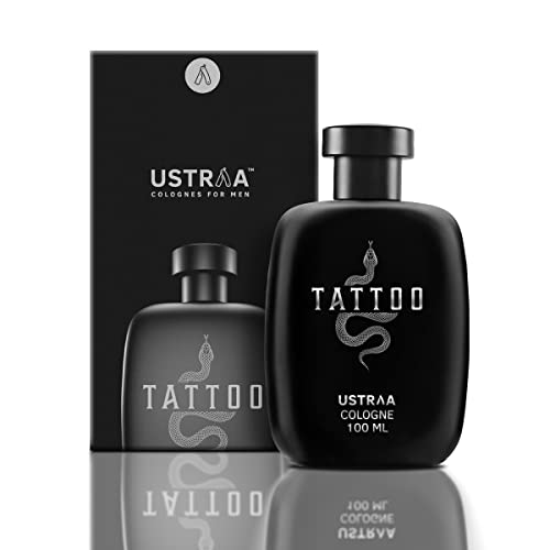 Ustraa Tattoo Cologne for Men | Spicy Woody Citrus Notes | Long Lasting No Gas Fragrance