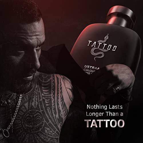 Ustraa Tattoo Cologne for Men | Spicy Woody Citrus Notes | Long Lasting No Gas Fragrance