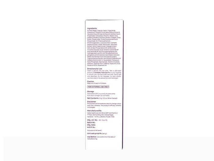 Clinikally Total Eye Fix Under Eye Cream | Targeted Treatment for Dark Circles and Eye Care