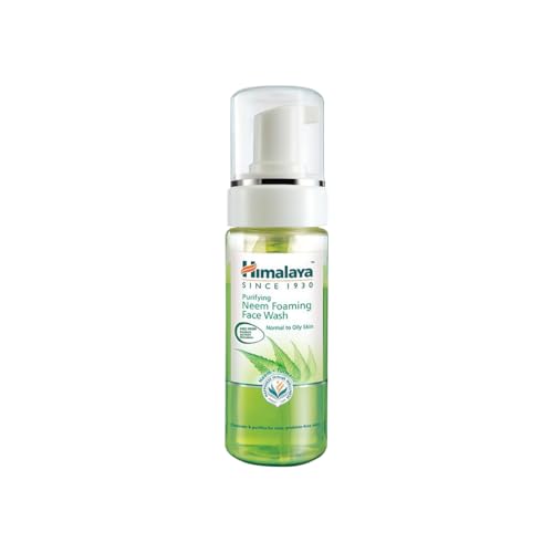 Himalaya Purifying Neem Foaming Face Wash | Gentle Herbal Foam Cleanser for Acne Prone Skin